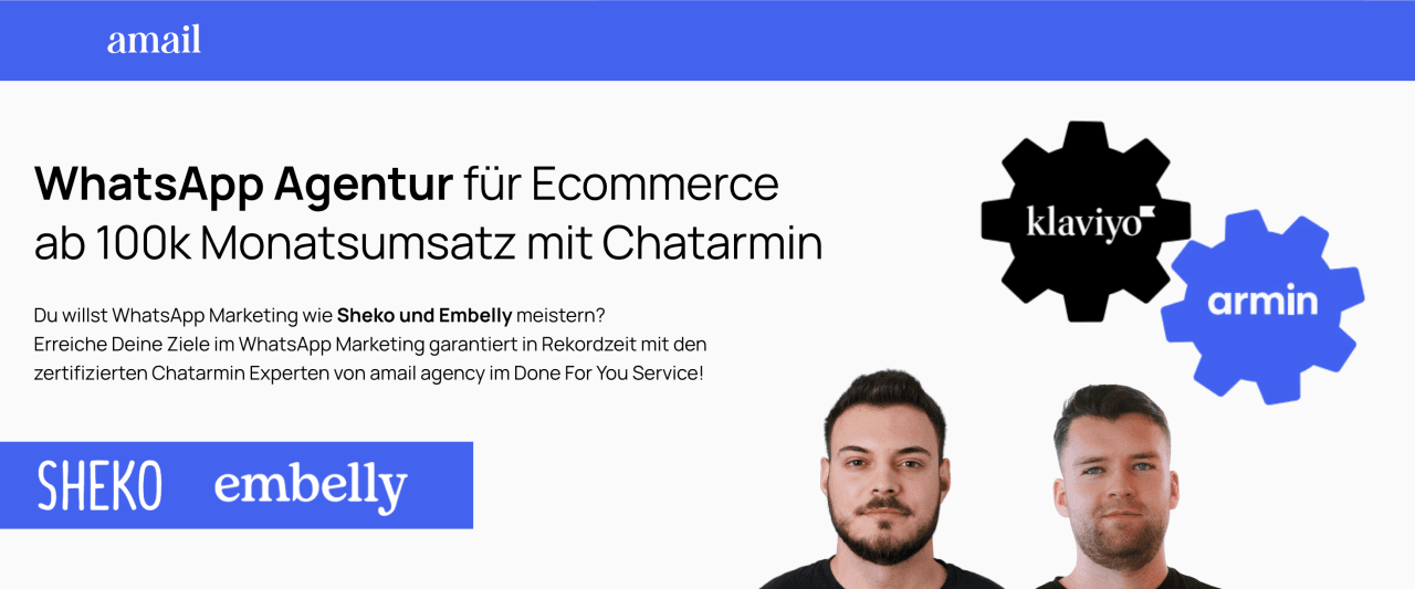 amail agency ist die einzige WhatsApp Agentur, die sich auf Chatarmin spezialisiert.