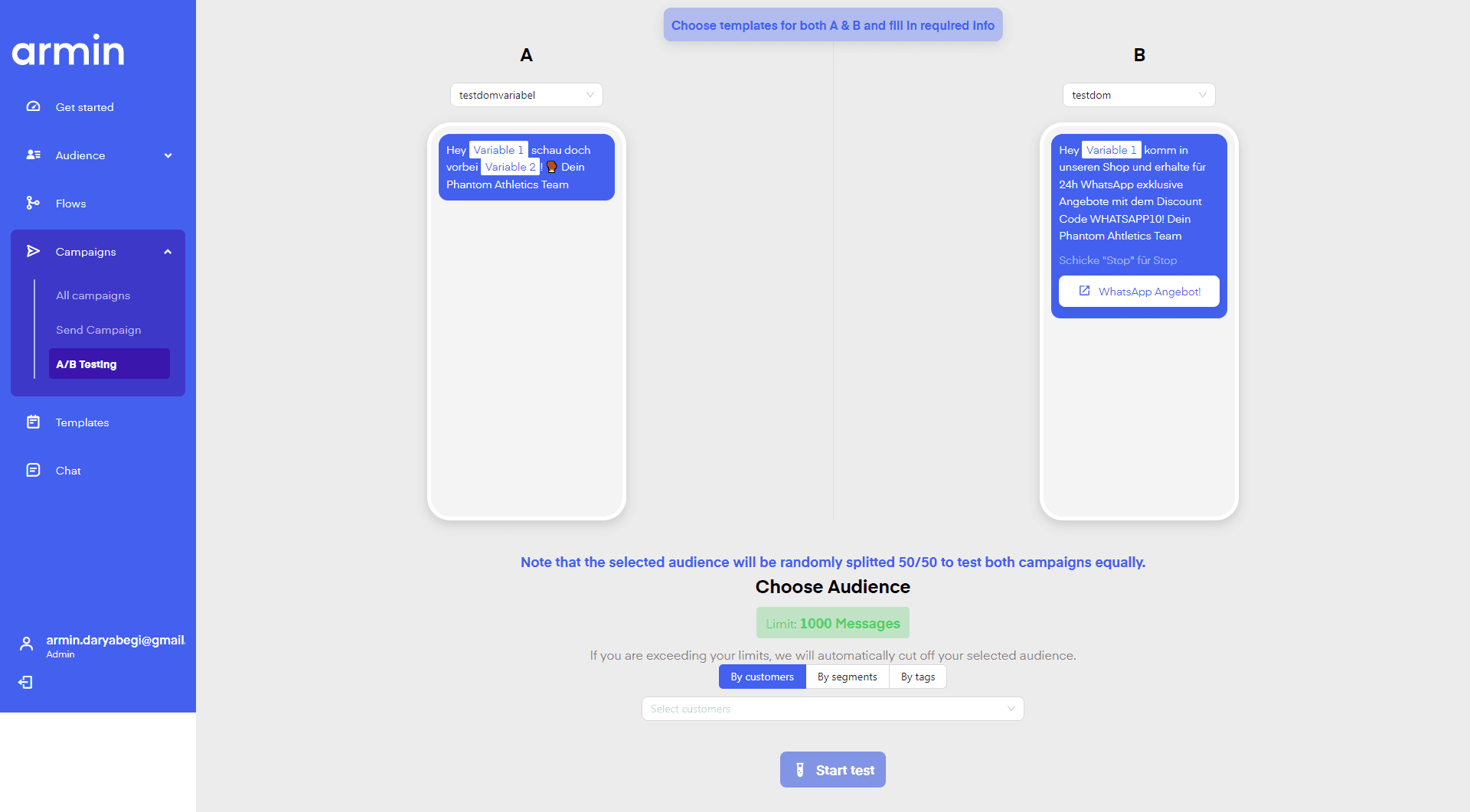 Create WhatsApp Campaigns Chatarmin Chatarmin