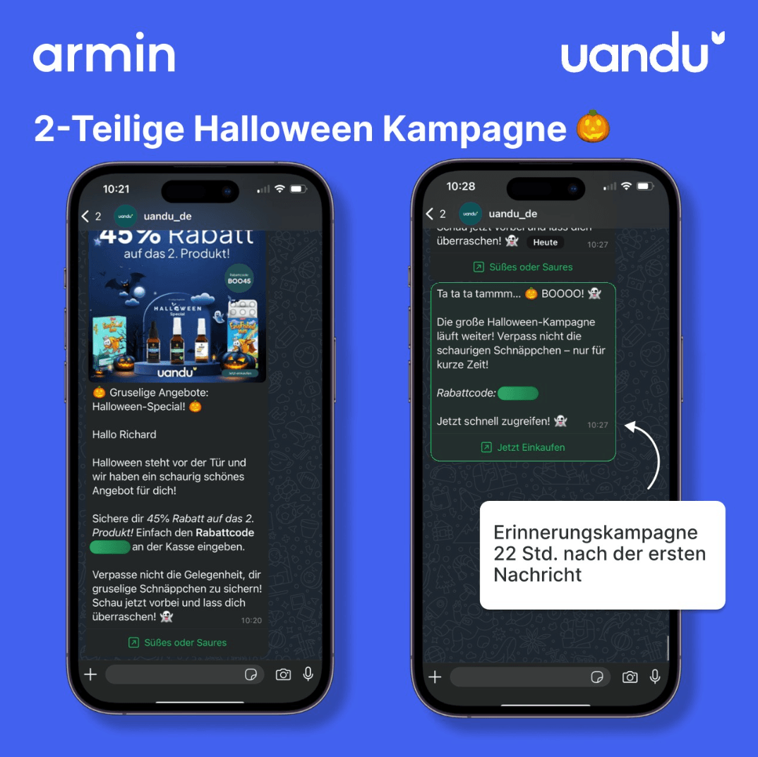 uandu 2-Teilige Halloween Kampagne whatsapp